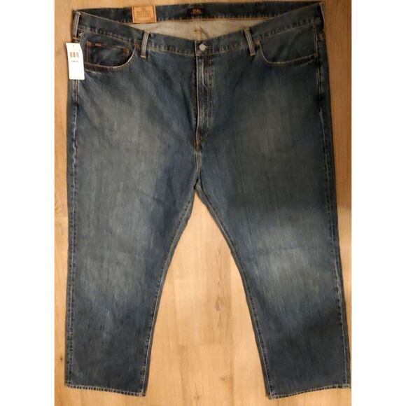 Polo Ralph Lauren Jeans 50x32 NWT The Hampton Relaxed Straight Denim Made Mexico - Picture 2 of 15